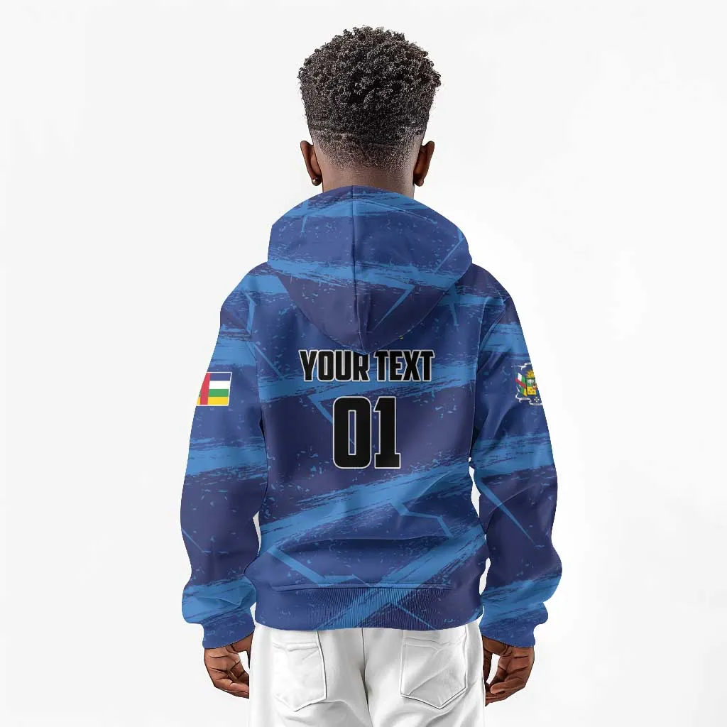 Custom Central African Republic Football Kid Hoodie African Come On Les Fauves LT01