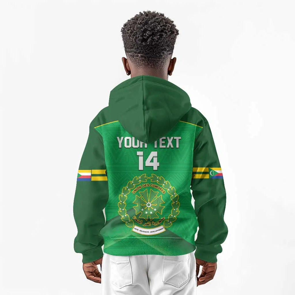 Custom Comoros Football Kid Hoodie Allez Les Coelacantes LT14