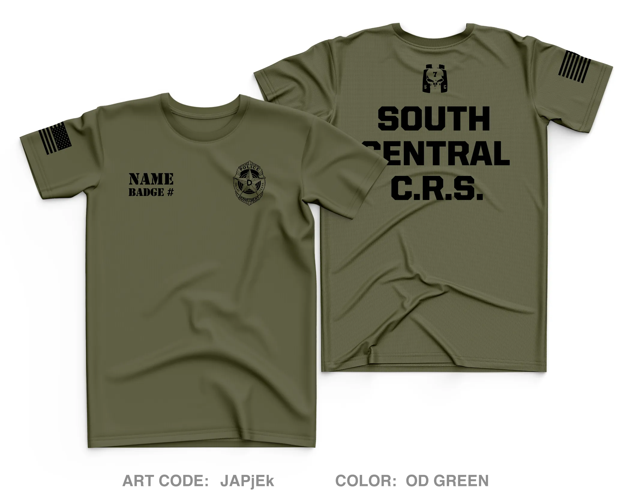 CUSTOM Dallas PD Store 1 Core Men's SS Performance Tee - JAPjEk