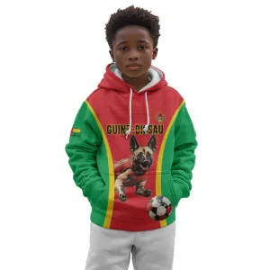 Custom Guinea-Bissau Football Kid Hoodie Go Djurtus Go LT15