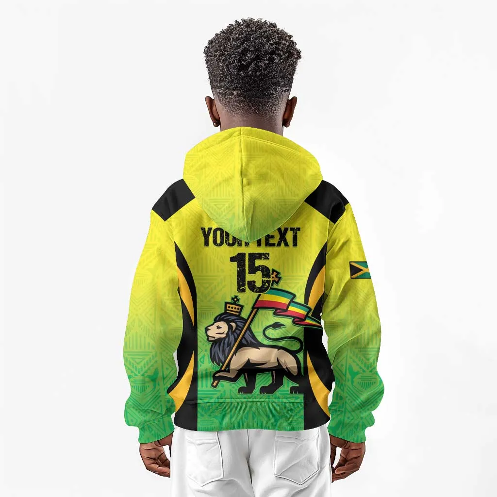 Custom Jamaica Football Kid Hoodie Go Champions LT15