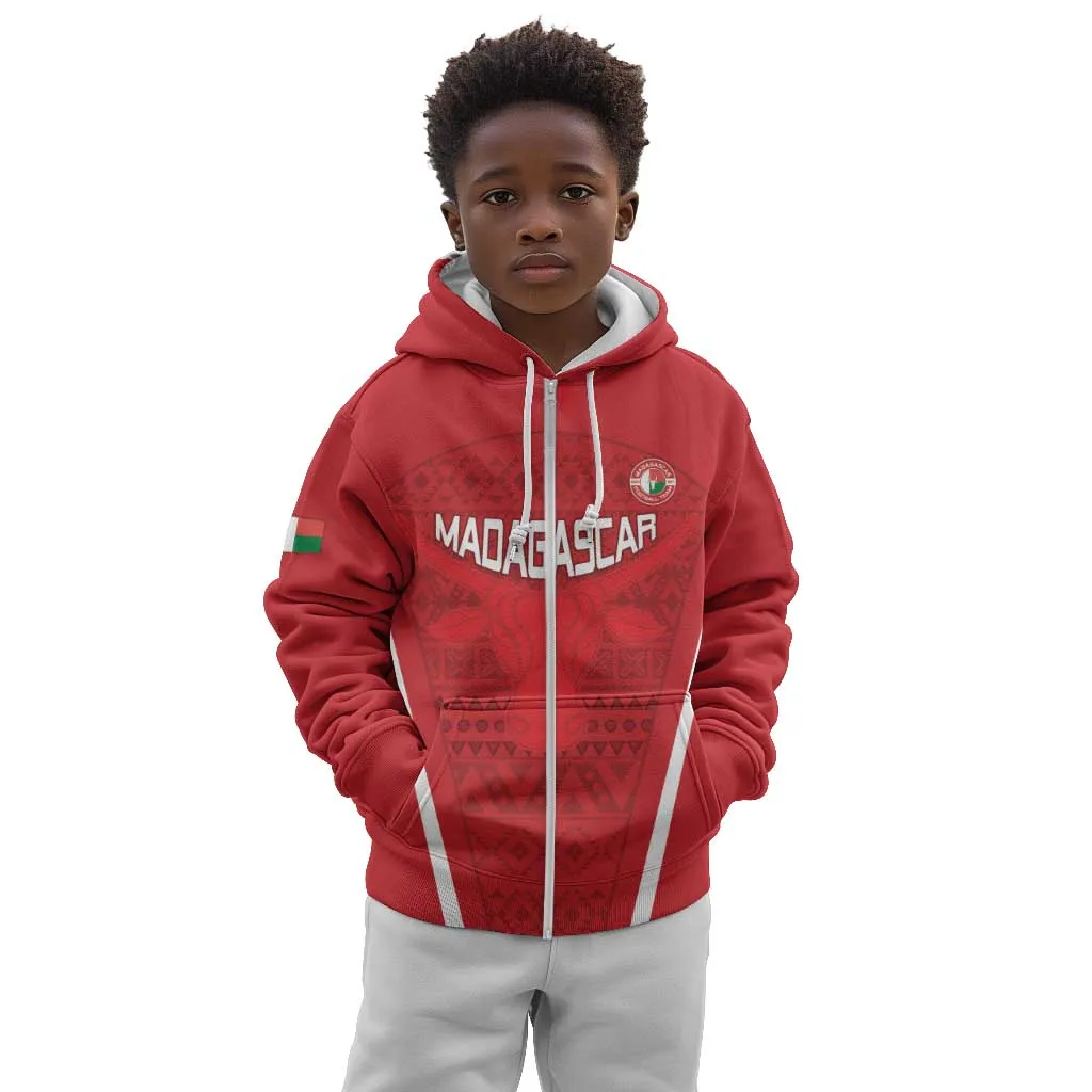 Custom Madagascar Football Kid Hoodie Go Champions LT15