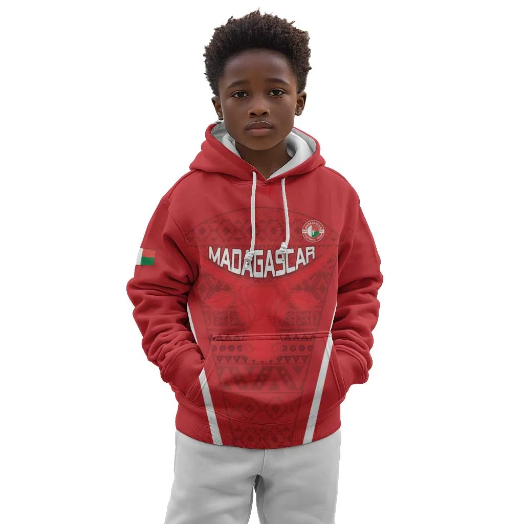 Custom Madagascar Football Kid Hoodie Go Champions LT15
