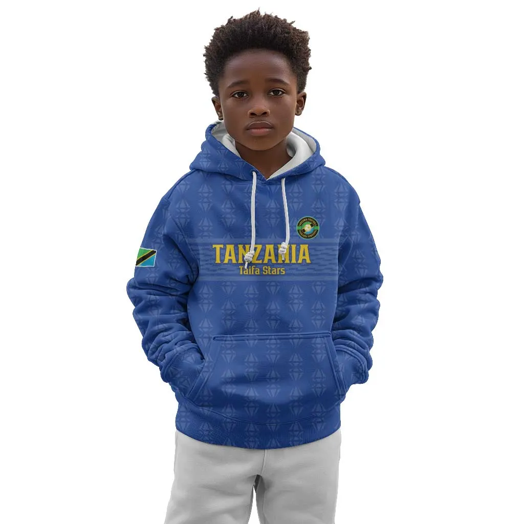 Custom Tanzania Football Kid Hoodie Taifa Stars Go Champions LT15
