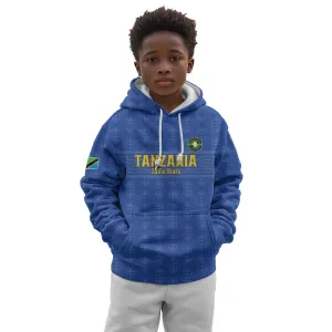 Custom Tanzania Football Kid Hoodie Taifa Stars Go Champions LT15