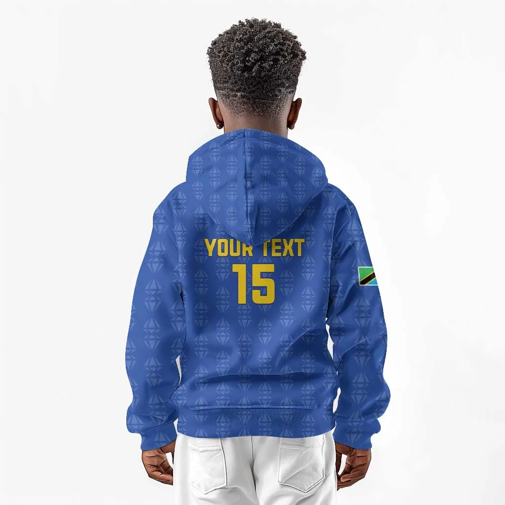 Custom Tanzania Football Kid Hoodie Taifa Stars Go Champions LT15