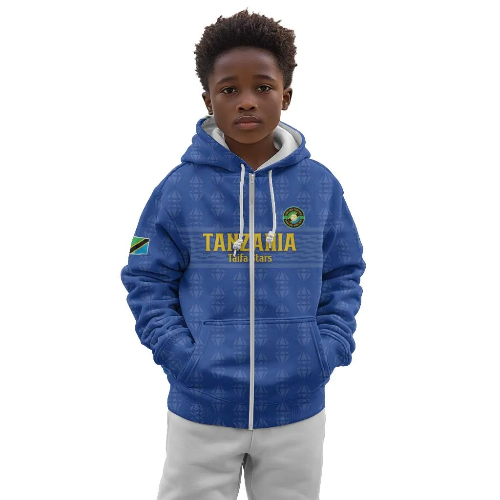 Custom Tanzania Football Kid Hoodie Taifa Stars Go Champions LT15