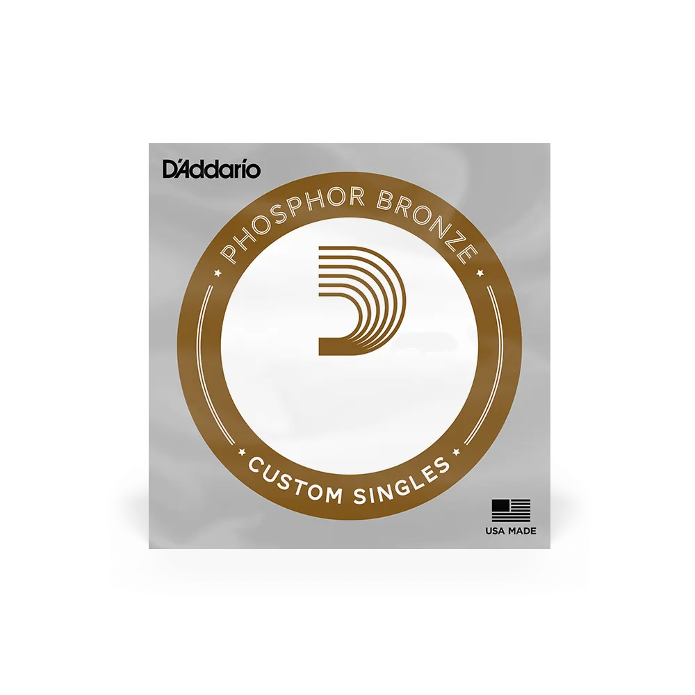 D'Addario PB032 Phosphor Bronze Wound Acoustic Guitar Single String, .032