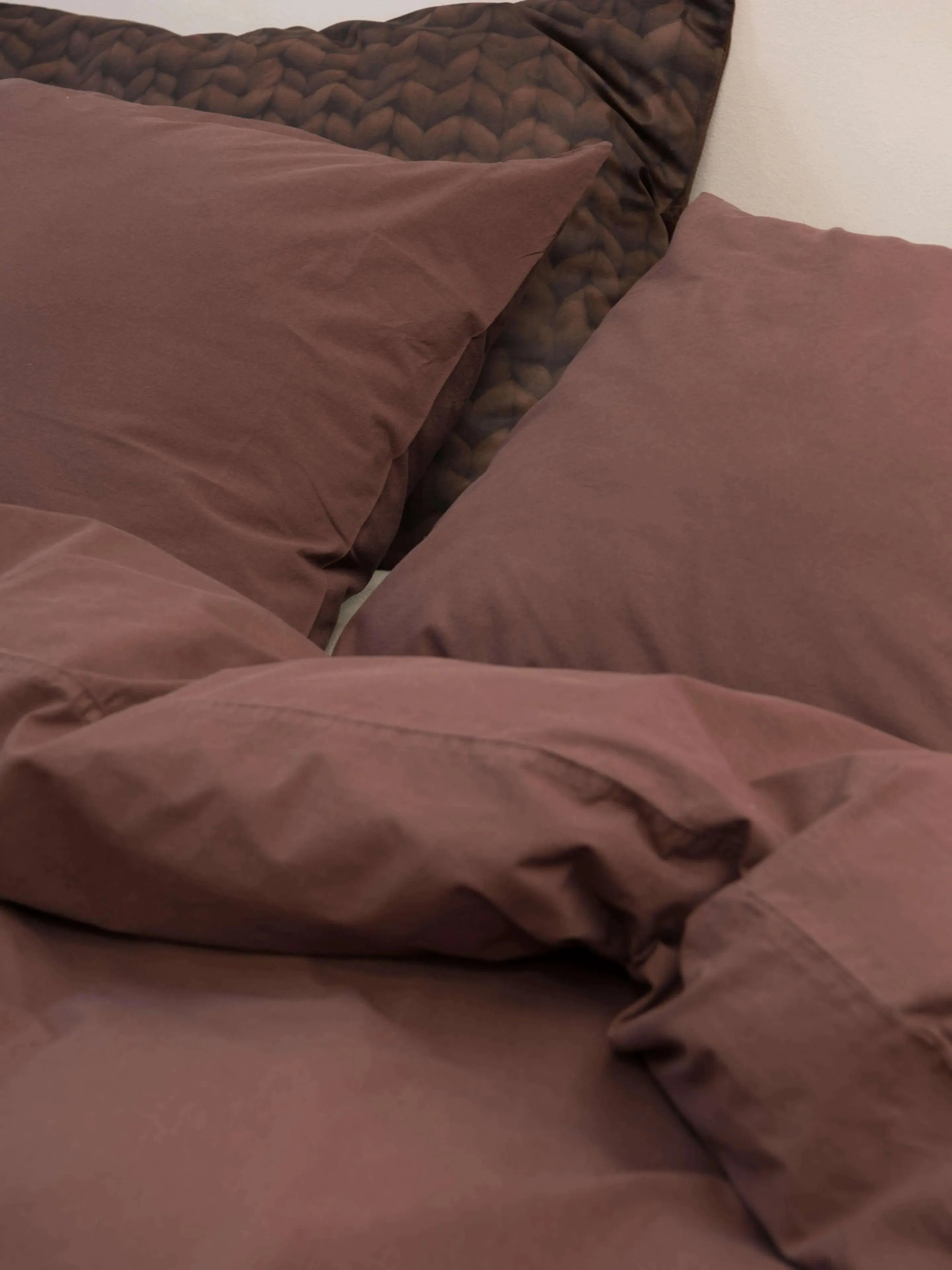 Dark Brown dekbedovertrek flanel