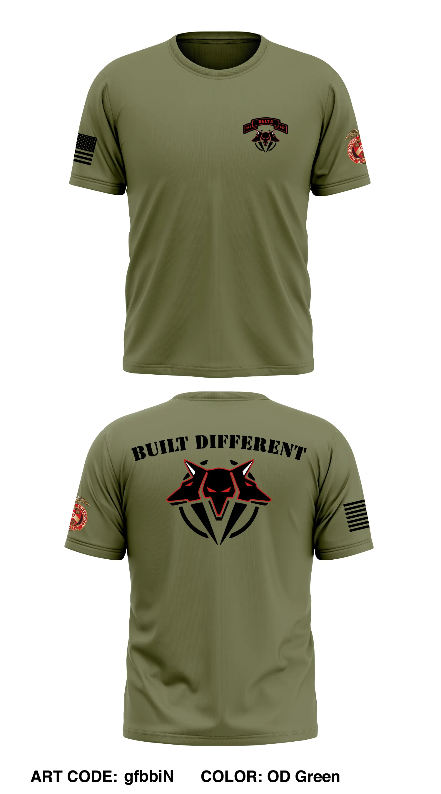 Delta Company Store 1 Core Men's SS Performance Tee - gfbbiN