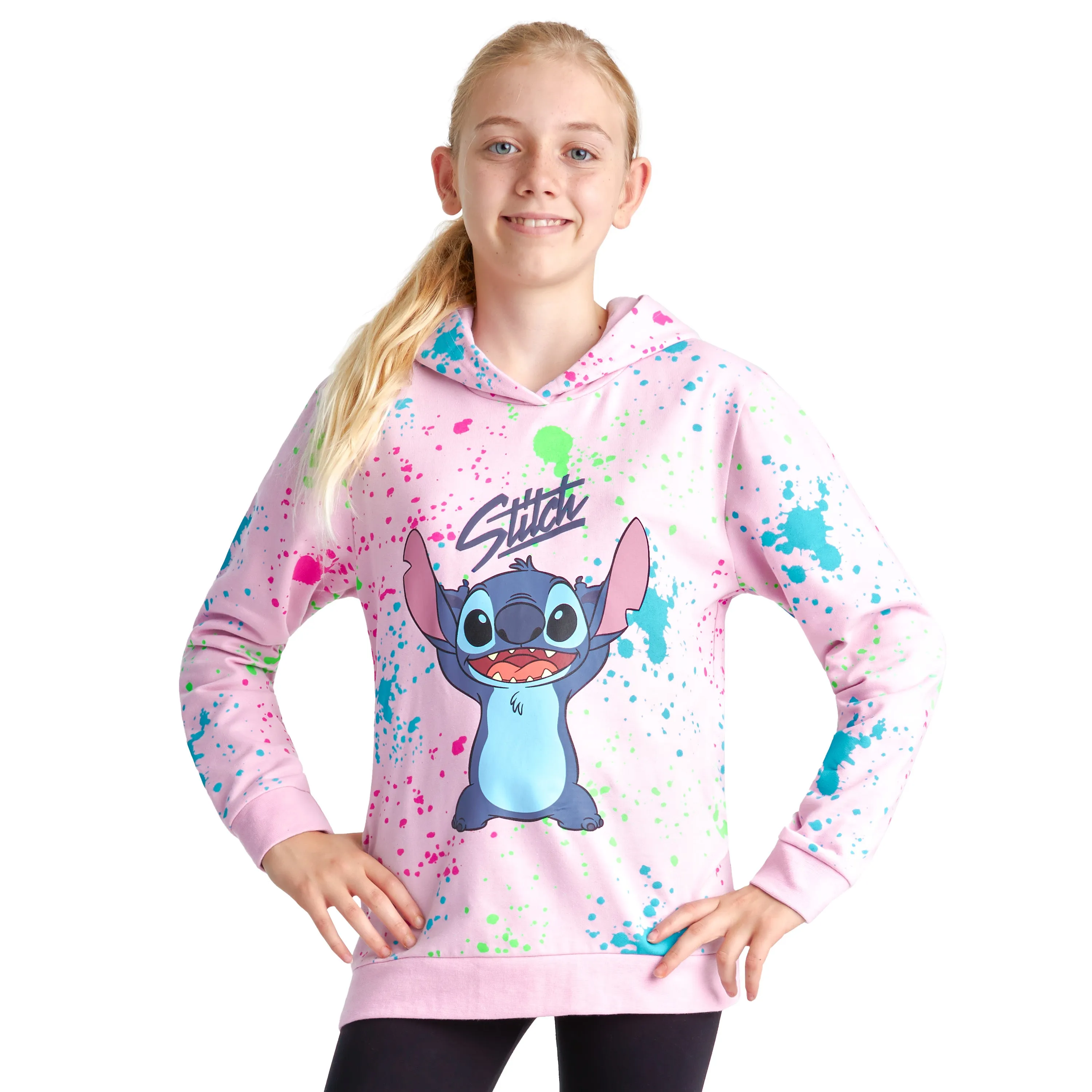 Disney Stitch Hoodie for Girls Teens, Warm Hooded Sweatshirt Soft Fashion Jumper Casual Activewear Long Sleeve Pullover Stitch Gifts
