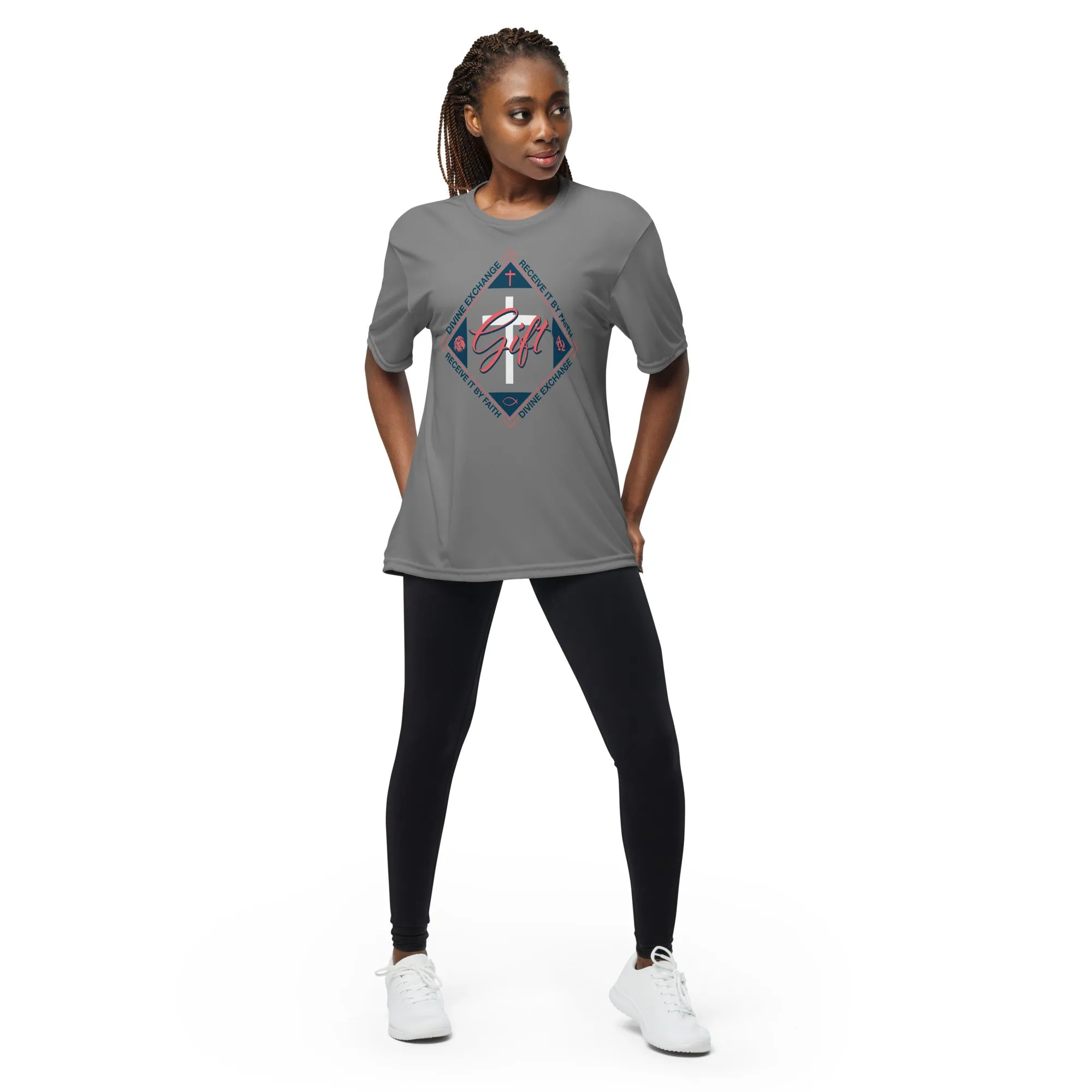 Divine Exchange - Unisex performance crew neck t-shirt