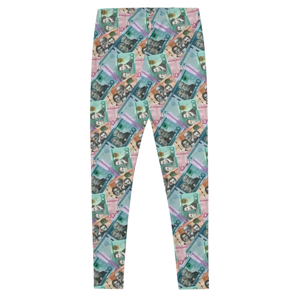 Dominican Pesos All-Over Print Leggings