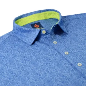 Donald Ross Mens Maxwell Sport Fit Polo - COASTAL/ALOE DOT