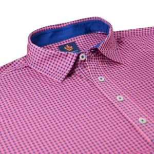 Donald Ross Mens Sport Fit Preston Polo - NAVY/PEONY