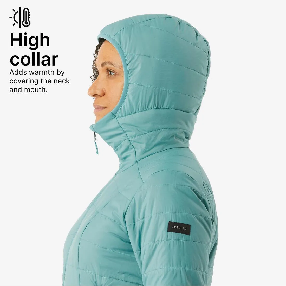 Doudoune synthétique à capuche de trek montagne - MT100 -5 °C - Femme