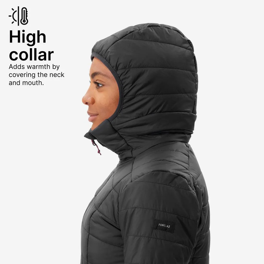 Doudoune synthétique à capuche de trek montagne - MT100 -5 °C - Femme