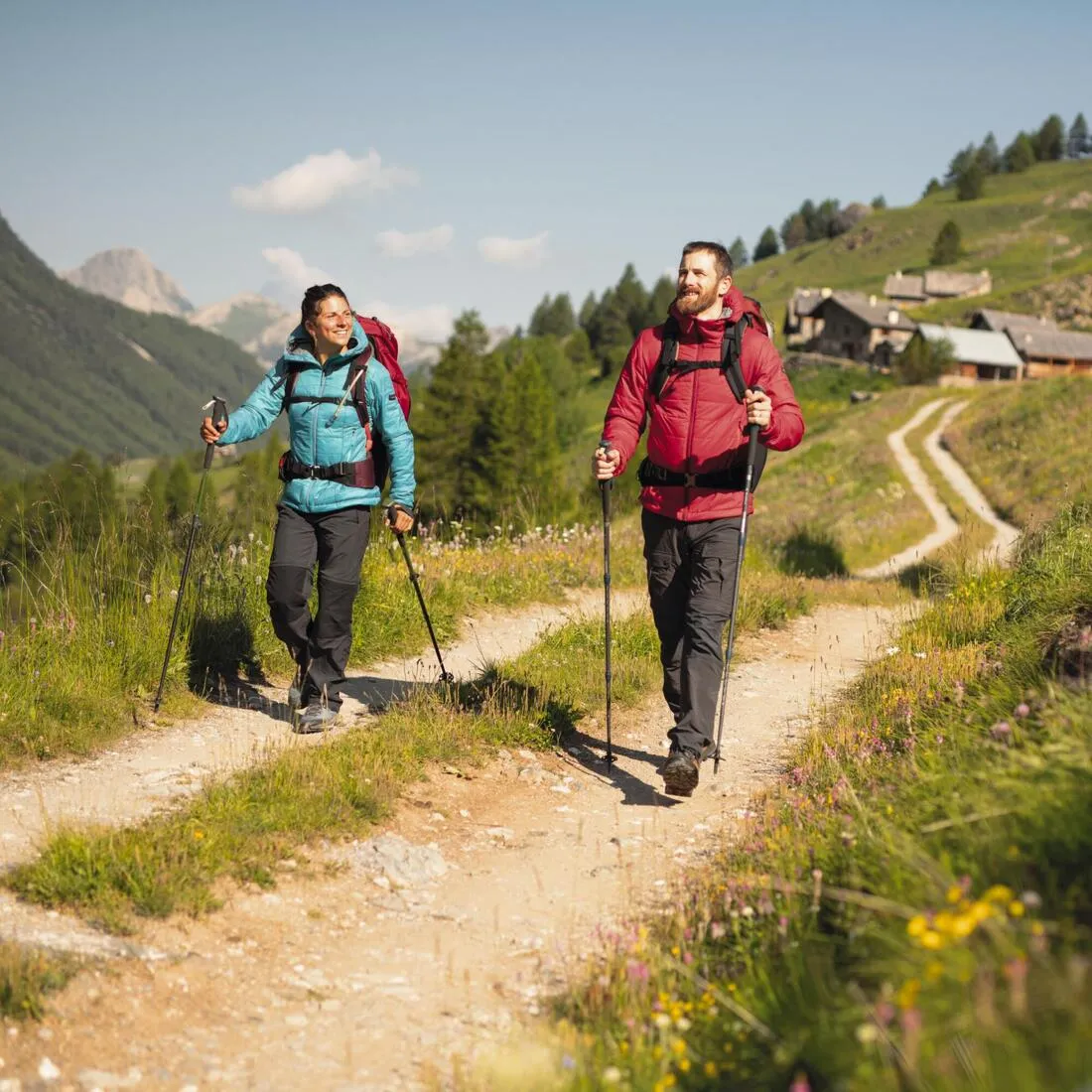 Doudoune synthétique à capuche de trek montagne - MT100 -5 °C - Femme