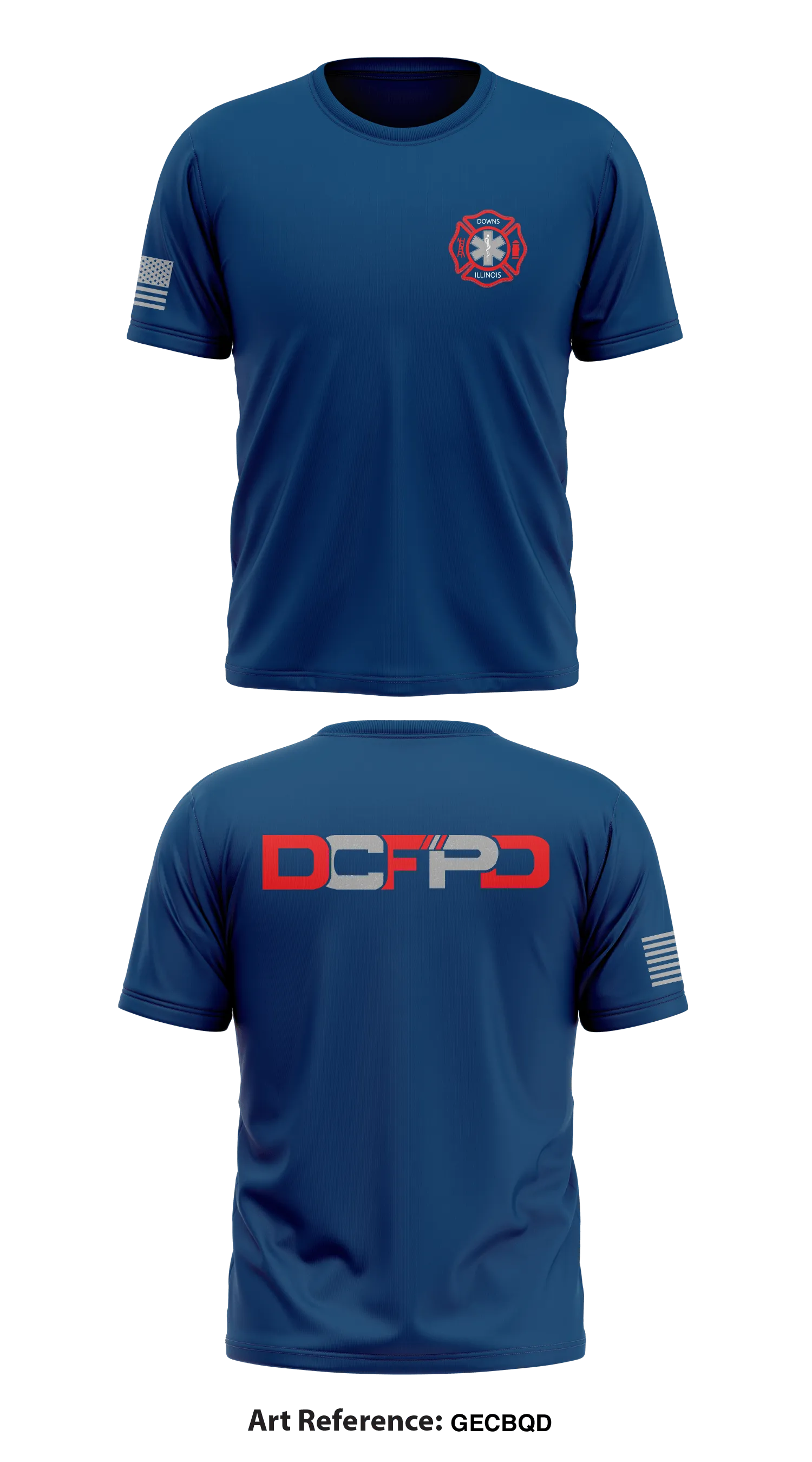 Downs Fire Department Store 1 Core Men's SS Performance Tee - GEcBqD