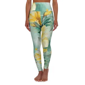 Dreamy Daze High Waisted Floral Yoga Leggings - Comfortable & Stylish Activewear for Fitness Enthusiasts
