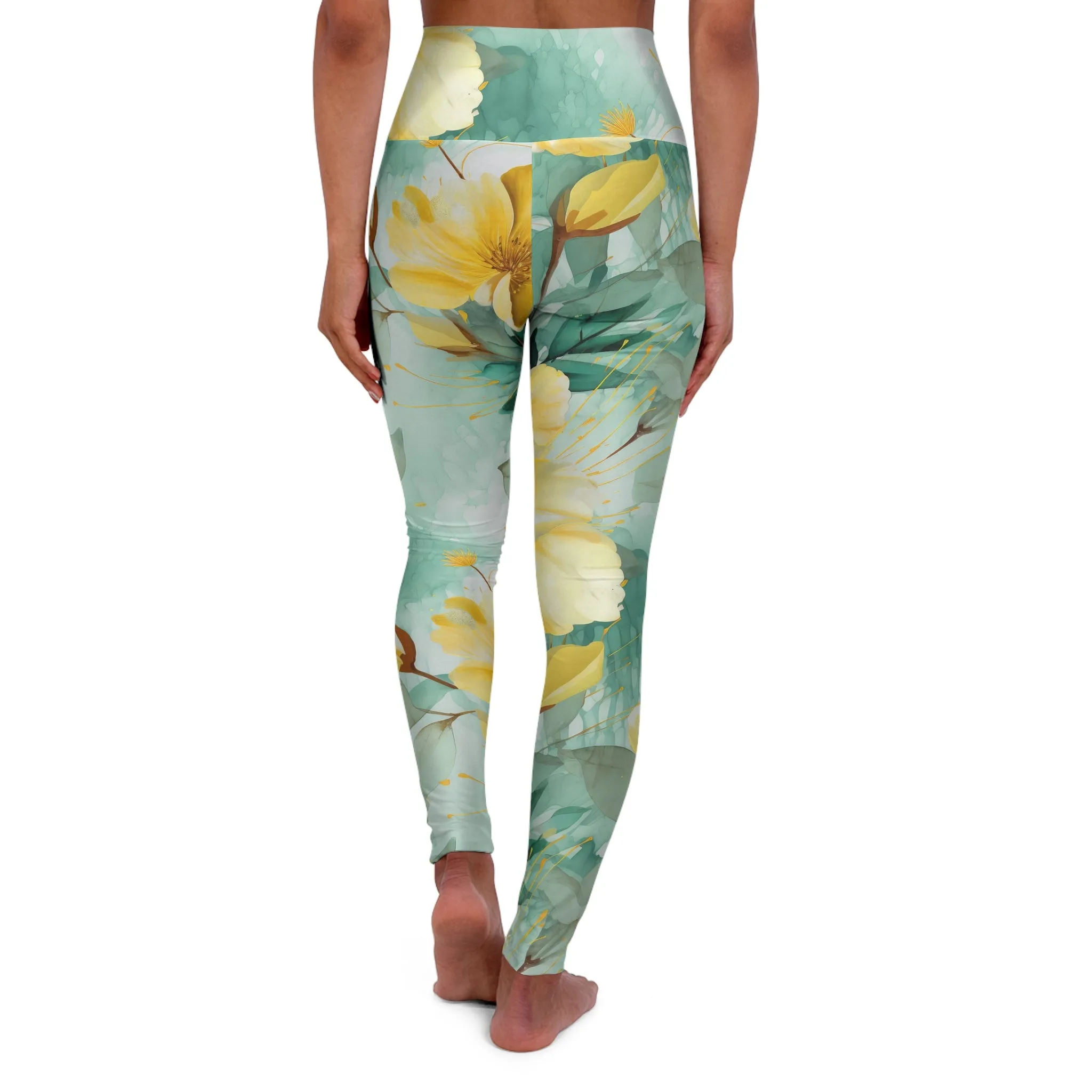 Dreamy Daze High Waisted Floral Yoga Leggings - Comfortable & Stylish Activewear for Fitness Enthusiasts