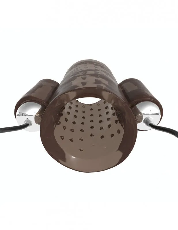 Dual Vibrating  Sleeve - Smoke