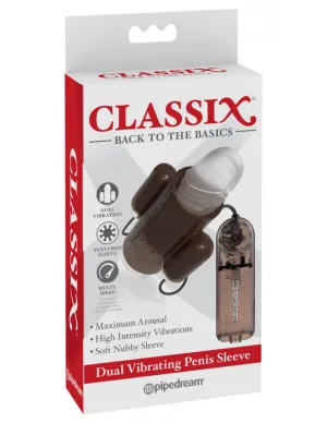 Dual Vibrating  Sleeve - Smoke