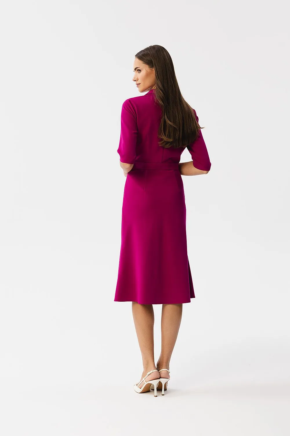 Elegant Draped Midi Dress