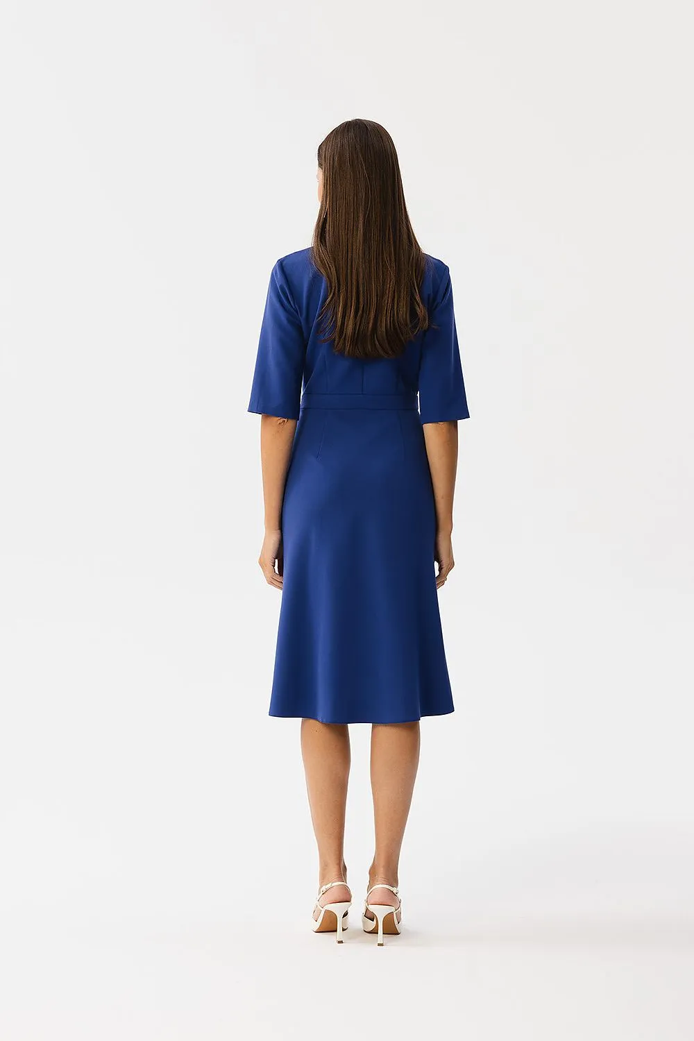 Elegant Draped Midi Dress
