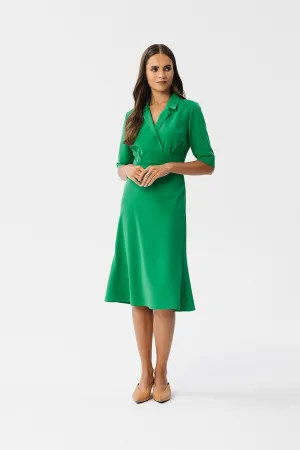 Elegant Draped Midi Dress