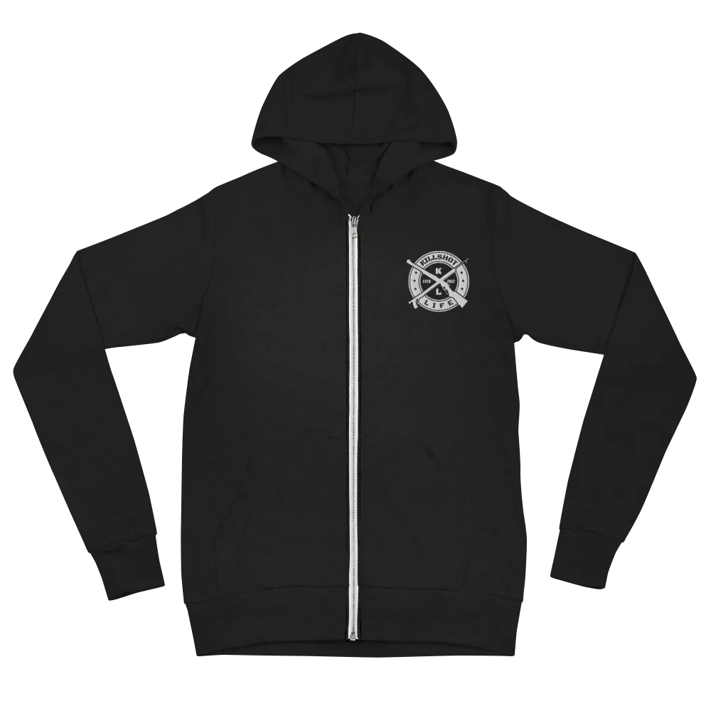 Embroidered KILLSHOT Lightweight Zip Hoodie
