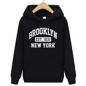 EST 1631 Brooklyn York Winter Autumn Men Hoodies