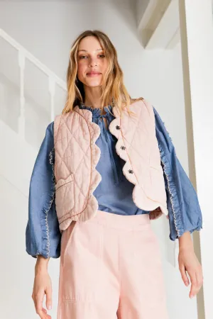Estelle Gilet - Chalk Pink