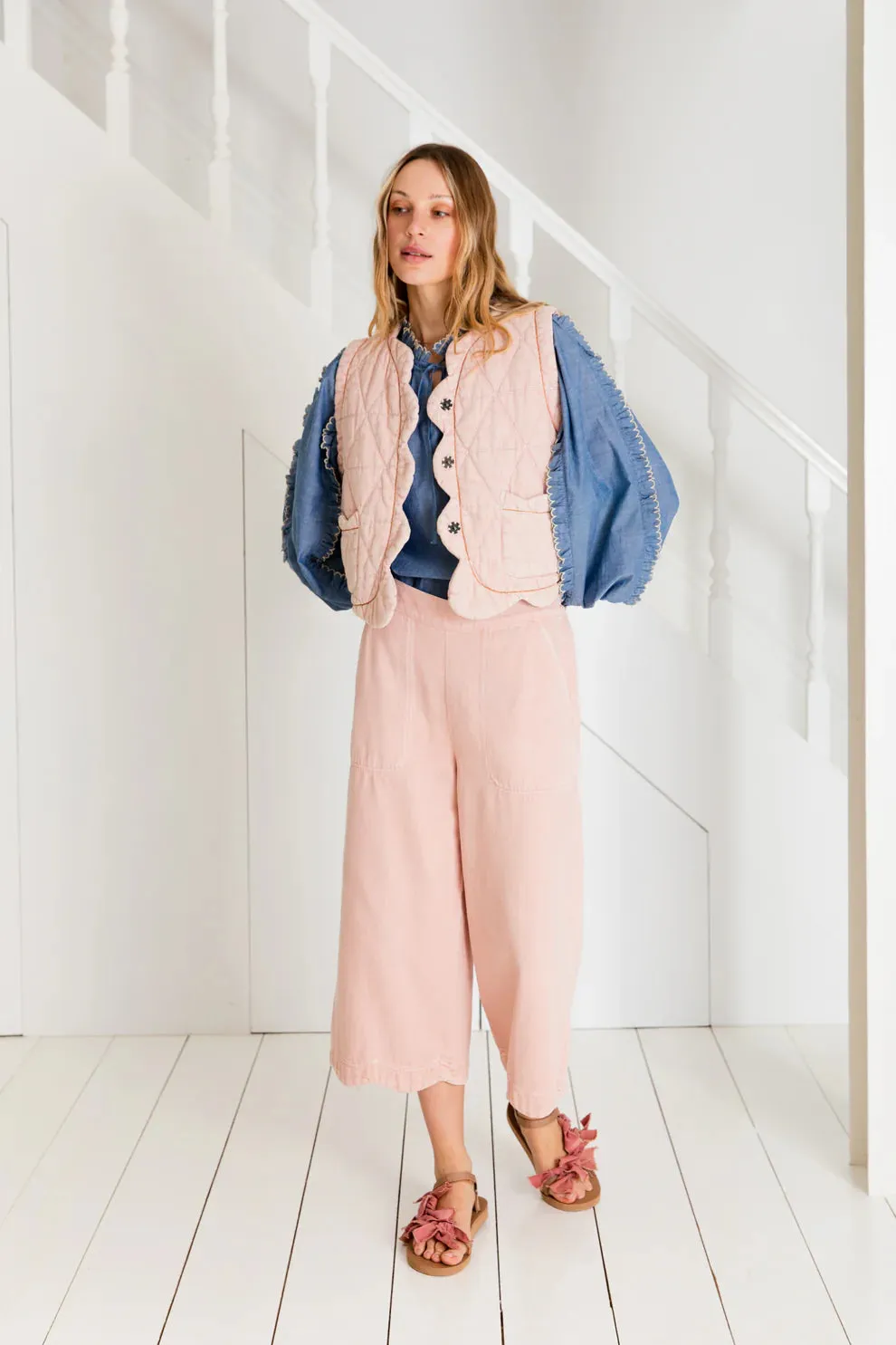 Estelle Gilet - Chalk Pink