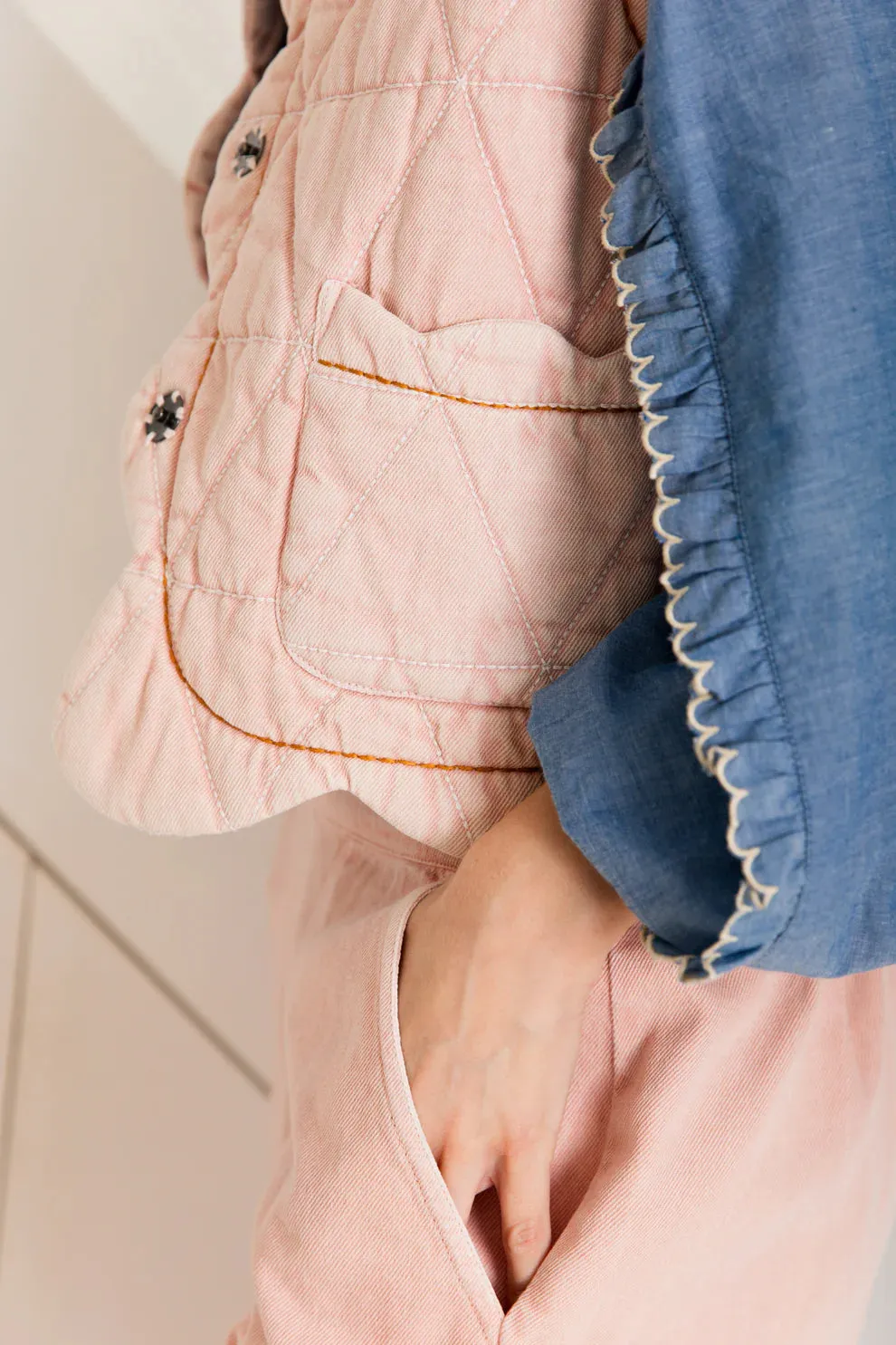 Estelle Gilet - Chalk Pink