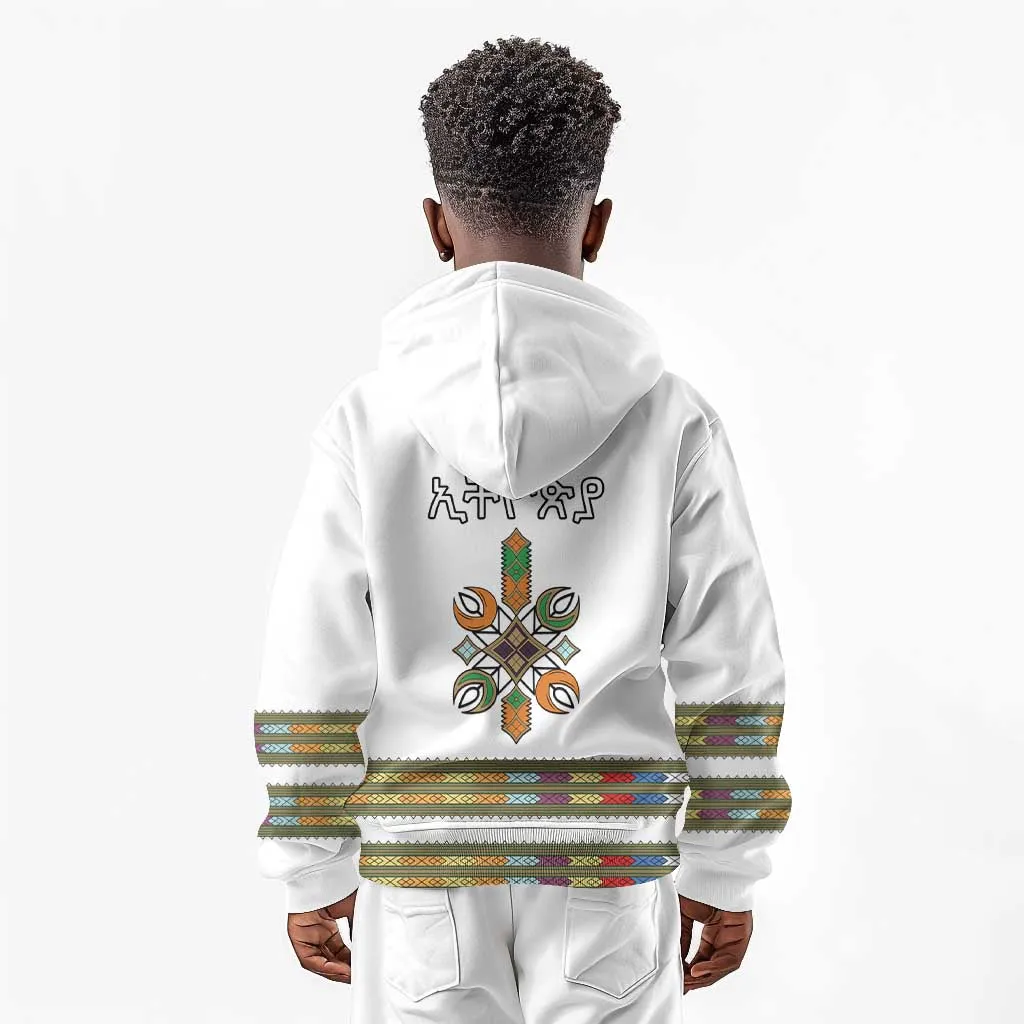 Ethiopia Kid Hoodie Ethiopian Traditional Habesha Style LT15
