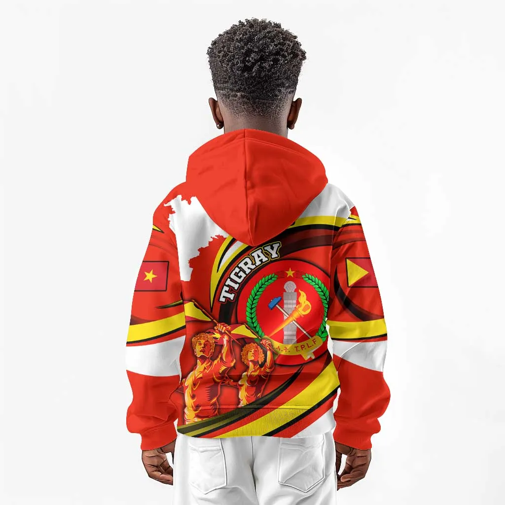 Ethiopia Tigray Kid Hoodie Revolution Emblem Freedom Fighters and Flag DT02