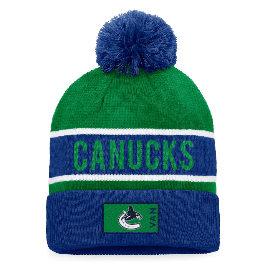 Fanatics AP Cuff Pom Toque - Vancouver Canucks Reverse Retro