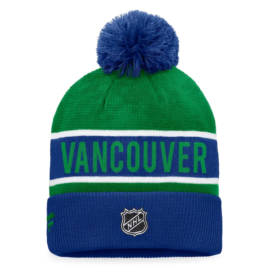 Fanatics AP Cuff Pom Toque - Vancouver Canucks Reverse Retro