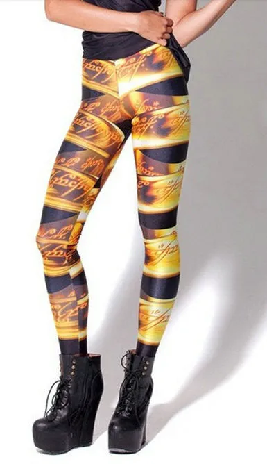 Fashion Striped Series Printed Style Creative Leggins Fitness Women Pants