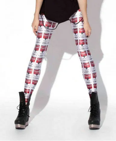 Fashion Striped Series Printed Style Creative Leggins Fitness Women Pants