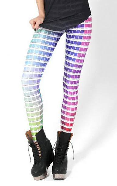 Fashion Striped Series Printed Style Creative Leggins Fitness Women Pants