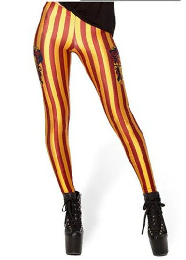 Fashion Striped Series Printed Style Creative Leggins Fitness Women Pants