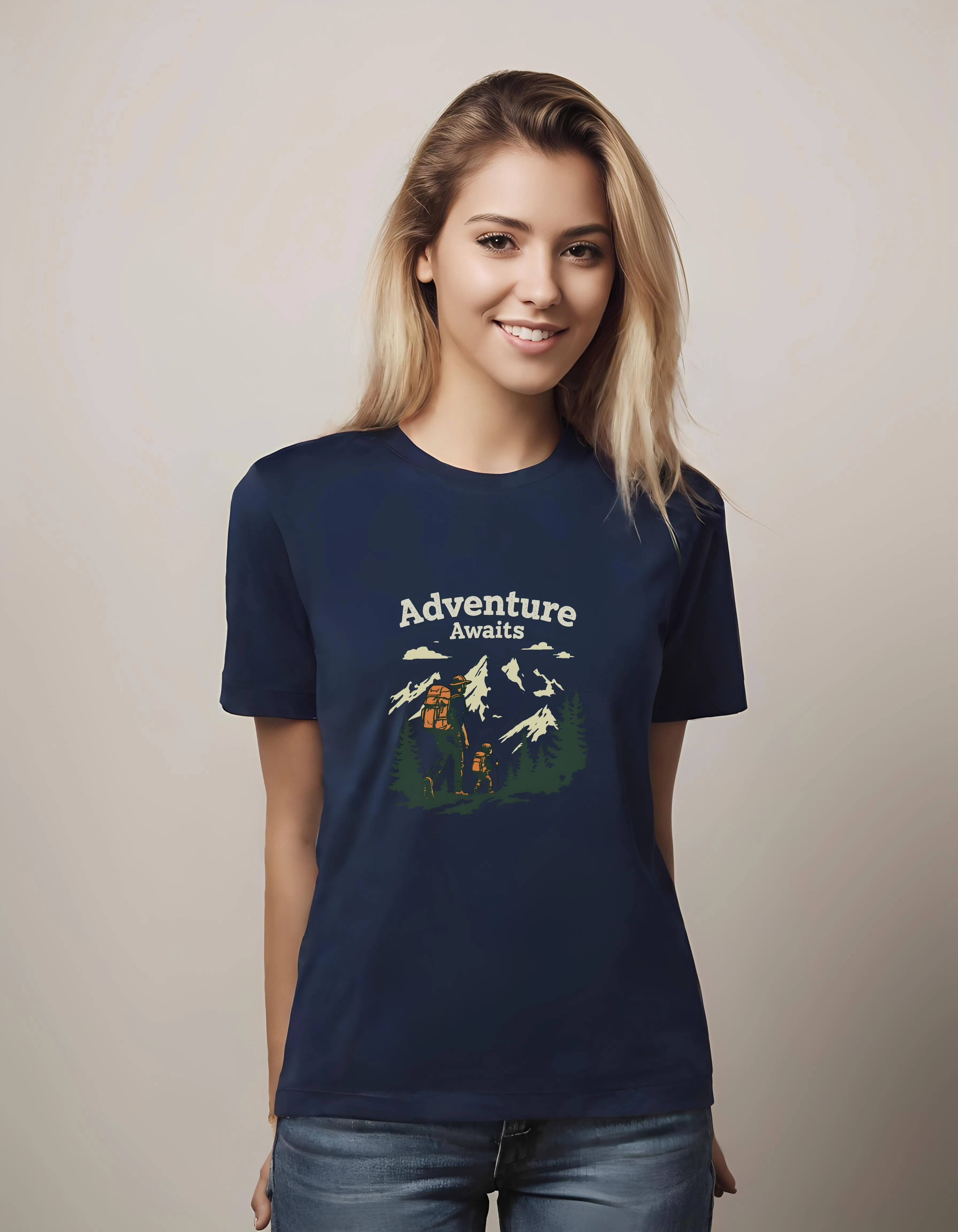 Father Child Adventure Hiking Design | Classic T-Shirt (Unisex)