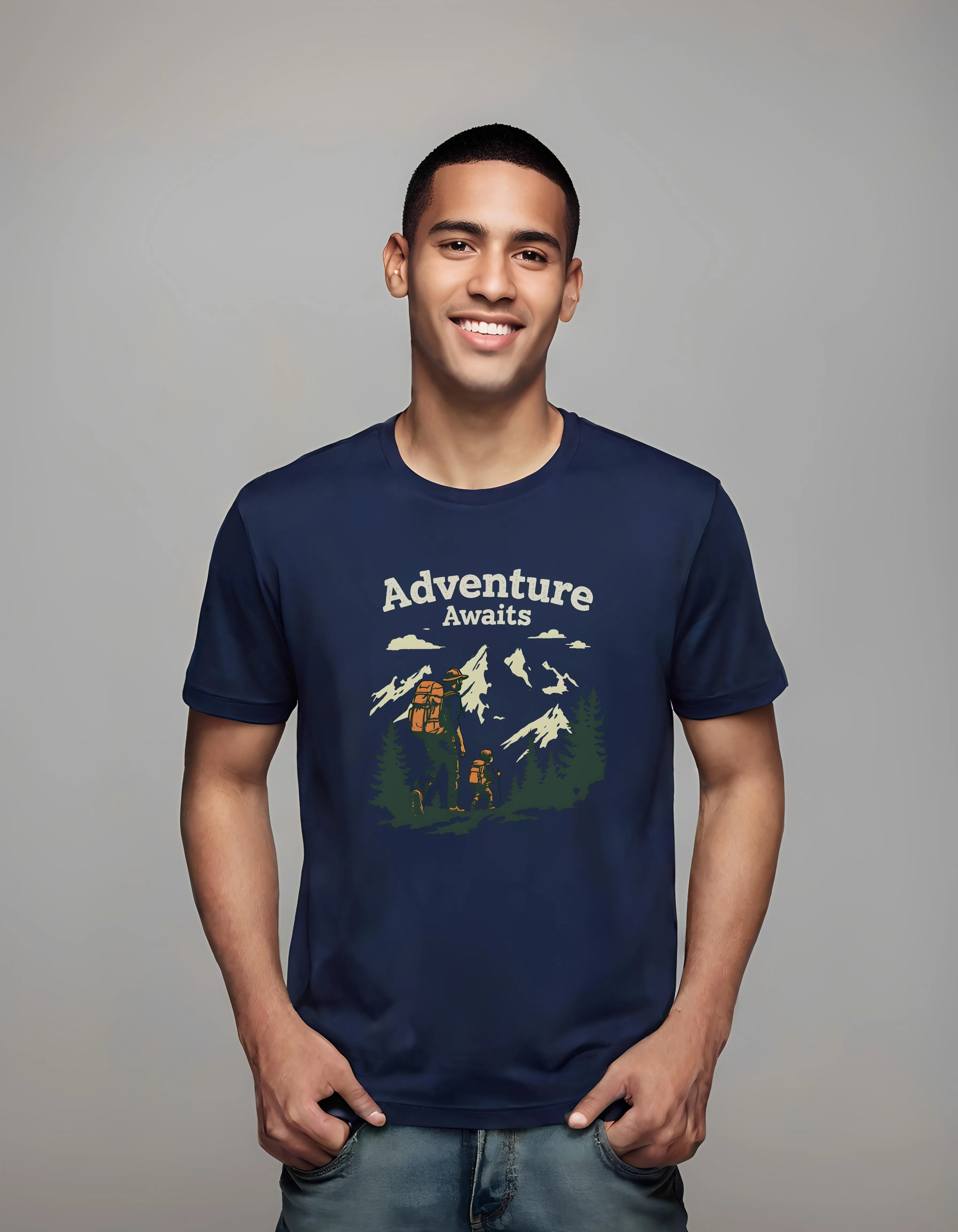 Father Child Adventure Hiking Design | Classic T-Shirt (Unisex)
