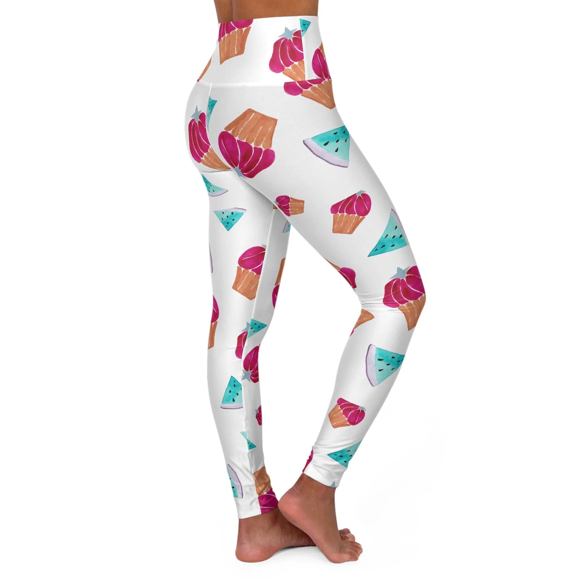 Festive Candy Cane High Waisted Yoga Leggings - Holiday Activewear for Comfort and Style