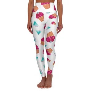 Festive Candy Cane High Waisted Yoga Leggings - Holiday Activewear for Comfort and Style