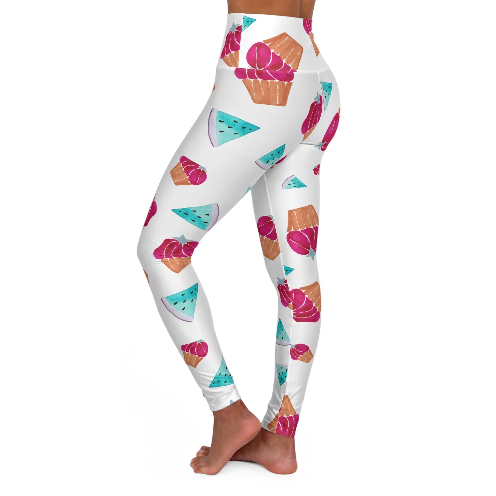 Festive Candy Cane High Waisted Yoga Leggings - Holiday Activewear for Comfort and Style