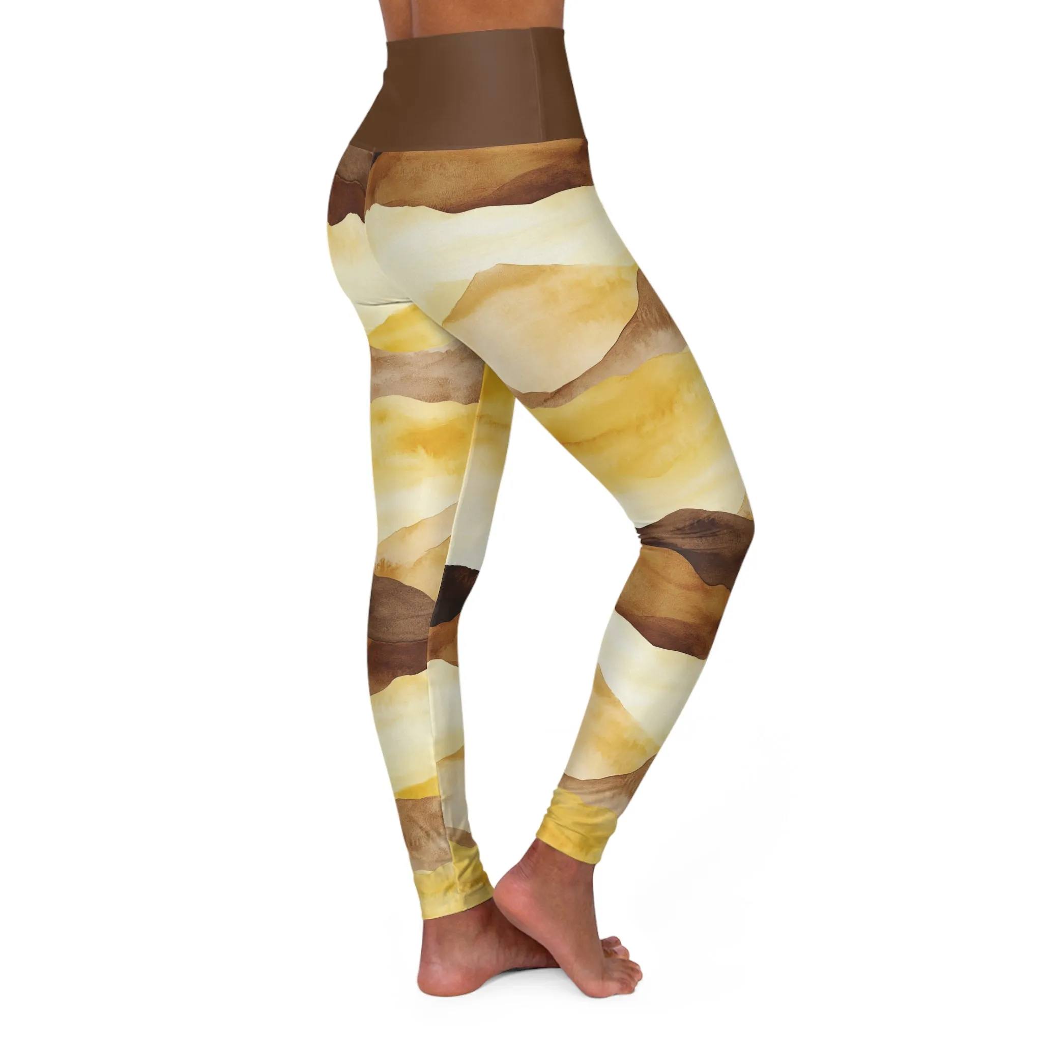 Fiery Horizons High Waisted Yoga Leggings for Active Lifestyle