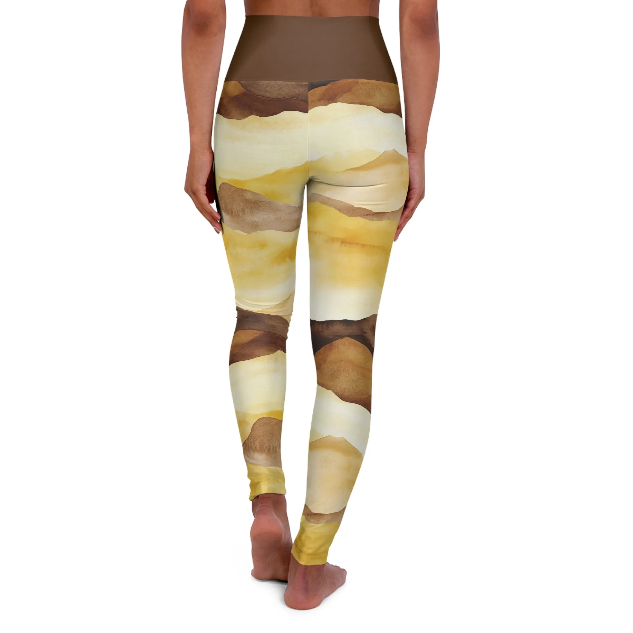 Fiery Horizons High Waisted Yoga Leggings for Active Lifestyle